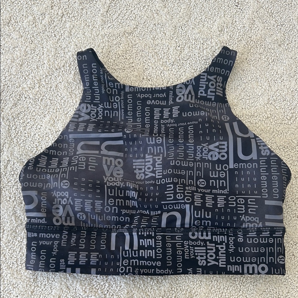 lululemon athletica Black Graphic Crop Top